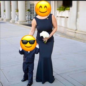 Long black, scoop back Katie May dress